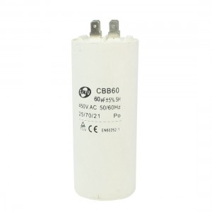 Washers White Motor Running Capacitor 60uF AC 450V CBB60