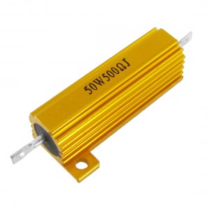 Gold Tone 50W 500 Ohm Aluminum Housed Wirewound Power Resistor
