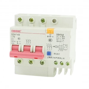 DZ47-63 32A MCB Mini Circuit Breaker w DZ47LE Earth Leakage Circuit Breaker