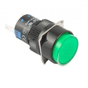 Replacement 2 Pin Terminal Green LED Signal Indicator Light DC 24V