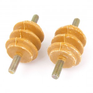 660V 6mm Thread Dia 1.6" Height Busbar Enhanced Insulator Supporter 2 Pcs