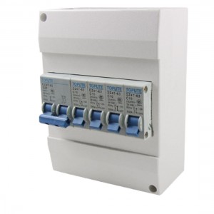 Plastic Case 2P25A+4P10A 3000A Capacity Mini Circuit Breaker