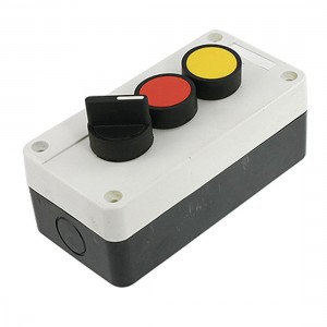 Selector Switch Red Yellow Flat Round Cap Momentary Push Button Station