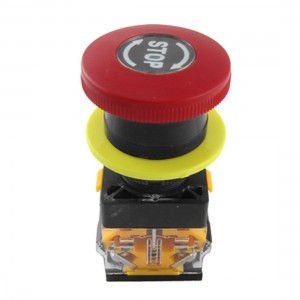 Locking Type Emergency Stop Red Button Push Switch 