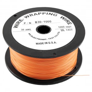 PCB Solder Orange Flexible 0.25mm Core Dia 30AWG Wire Wrapping Wrap 1000Ft