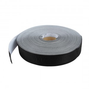 2.5cm Black Fabric Garment Safety Reflective Tape 50m Length