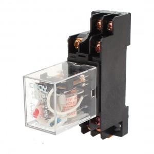 AC 12V Coil 8 Pin DPDT Electromagnetic Power Relay w Socket