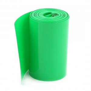 5Meters 70mm Green PVC Heat Shrinkable Tubing Wrap Cover for 4 x 18650 Battery
