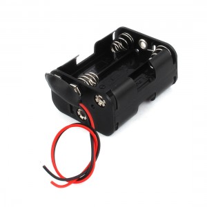 Black Double Side 6 x 1.5V AA Battery Holder Storage Case Box