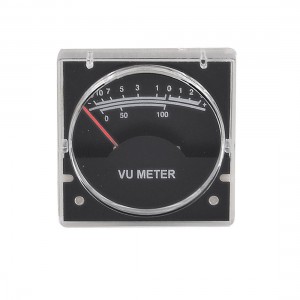 40mm x 40mm No Light Black Foursquare VU Meter 500uA 700 Ohm 
