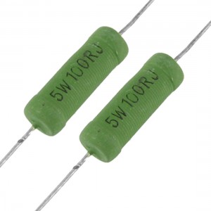 5W Watt 100 Ohm 5% Fixed Wire Wound Power Resistor 10 Pcs