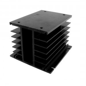 Replacement Three-phase Solid State Relay SSR Heat Sink Black