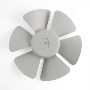 23cm Dia Gray Shaded Pole Motor Plastic Hubless Fan Blades