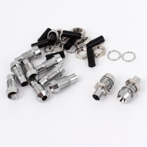 10PCS 6mm Thread Stainless Steel Momentary Push Button Switch Cover Silver Tone
