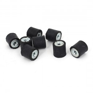 8PCS M4 15 x 15mm Double Side Anti Vibration Rubber Mount Isolator Bobbin
