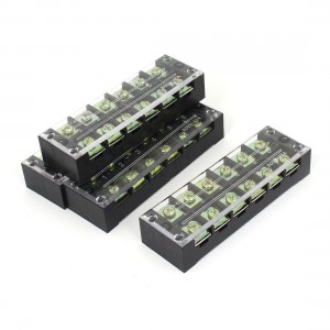 TB 4506 600V 45A 6 Position Covered Screw Terminal Barrier Block Strip 4 Pcs