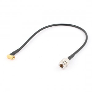 N Female to SMA Male Right Angle Adapter Connector RG58 Coaxial Cable 40cm