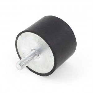 M12 x 50mm Male Thread Cylindrical Rubber Vibration Isolator Mounts 2 3 4" x 2"