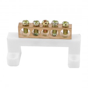 Electric Cable Wire Connector 5 Positions Screw Barrier Terminal Strip Block