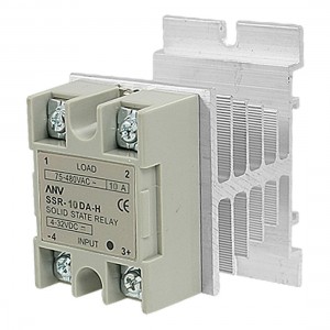 Single Phase Solid State Relay SSR-10DA 10A 75-480V AC + Heat Sink Pjhyj