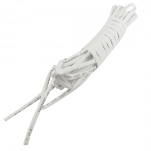 Ratio 2:1 1.5mm Dia White Polyolefin Heat Shrinkable Tube 2M 6.6Ft