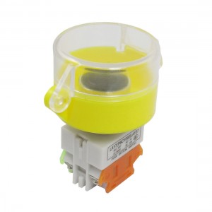 AC 660V 10A Momentary 1NO 1NCTransparent Cover Black Push Button Switch