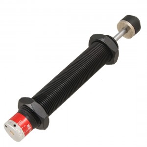 Threaded Dia 20mm Stroke Pneumatic Shock Absorber 20mm Black