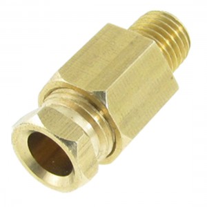 19/64" Male Threaded 15/64" Brass Ferrule Compression Straight Connector