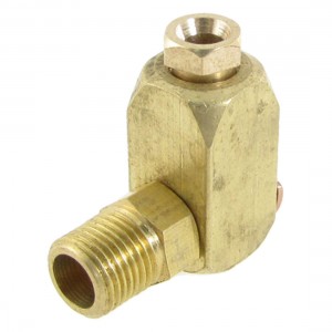 3/8" Male Thread 5/32" Brass Ferrule Compression Elbow Rotatable Connector