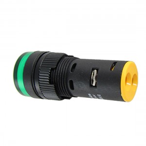 Black Green LED Indicator Light for Electrical Circuit 
