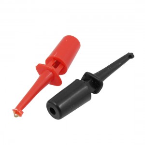 Red Black Plastic Shield Electrical Wire Testing Hooks