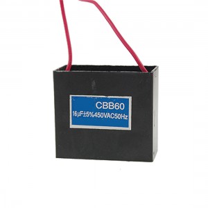 Epoxy-resin Sealed 16uF AC450V 50Hz Motor Run Capacitor