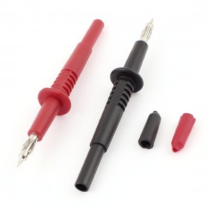 Pair Universal Probe Test Pin Tester 4mm Socket for Digital Multimeter Meter