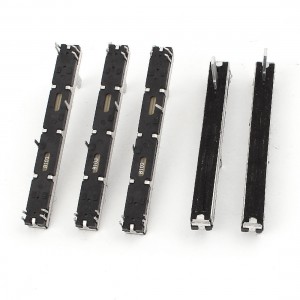 5Pcs Fader Mixer Slide Potentiometer 10K Ohm Linear Pot 60mm Travel 5 Terminals