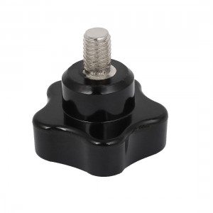 M10X14MM Thread Black Plastic Star Head Screw on Clamping Knob Grip 47mm Dia