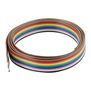 3.3ft 10 Pin Conductor Rainbow Color IDC Flat Ribbon Cable 1.27mm for Arduino