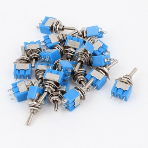 20pcs 3 Pin AC 15V 6A SPST Latching 2 Positions on on Toggle Switch Switches