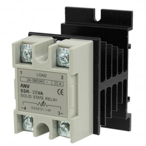 Solid State Relay Voltage Resistance Regulator 25A 24-380VAC 500Kohm + Heat Sink