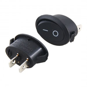 AC 6A/250V 10A/125V 2 Pin SPST ON-OFF Snap in Oval Boat Rocker Switch 10pcs