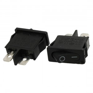 10 Pcs x AC 12A/125V 6A/250V ON/OFF I/O SPST 2 Pin Snap In Rocker Switch Black