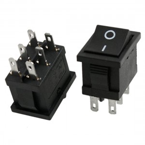 2 x AC 6A/250V 10A/125V 6 Pin DPDT ON/ON 2 Position Snap in Boat Rocker Switch