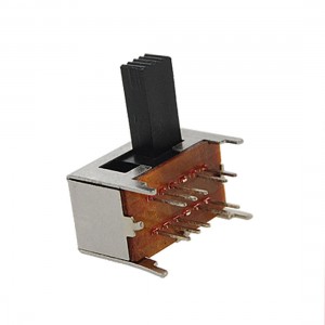 10 Pcs Panel PCB 10 Pin 4 Position 2P4T DP4T Slide Switch Side Knob 0.3A 50V DC