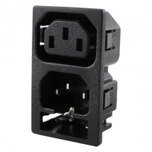 AC 250V 10A IEC 320 C13 C14 Inlet Panel Power Socket w Fuse Holder