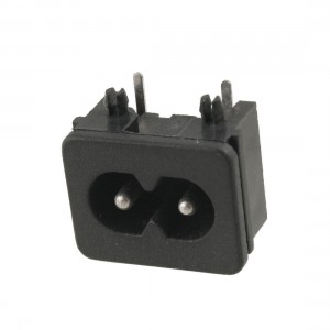 Black 2 Pin IEC320 C8 Inlet Plug Socket AC 250V 2.5A Pprug