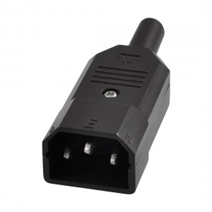 IEC C14 Male Plug Power Adapter Rewirable Connector Black AC 250V 10A