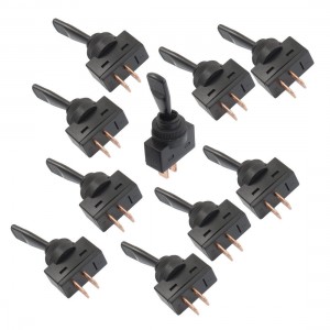 10 Pcs 20A/12VDC 10A/125VAC 2 Pin ON/OFF 12mm Mounting Thread Dia. Toggle Switch