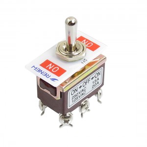 AC 250V/15A 125V/20A 6 Screw Terminals ON/OFF/ON 3 Position DPDT Toggle Switch