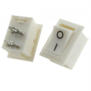 5pcs White ON/OFF 2 Position SPST Snap in Boat Rocker Switch 6A/250V 10A/125V AC