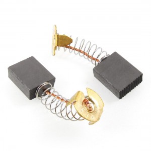 2 Pcs 43/64" x 1/2" x 15/64" Electric Motor Carbon Brushes