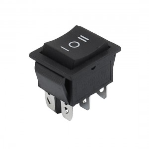 Black On/Off/On DPDT Boat Rocker Switch 16A/250V 20A/125V AC